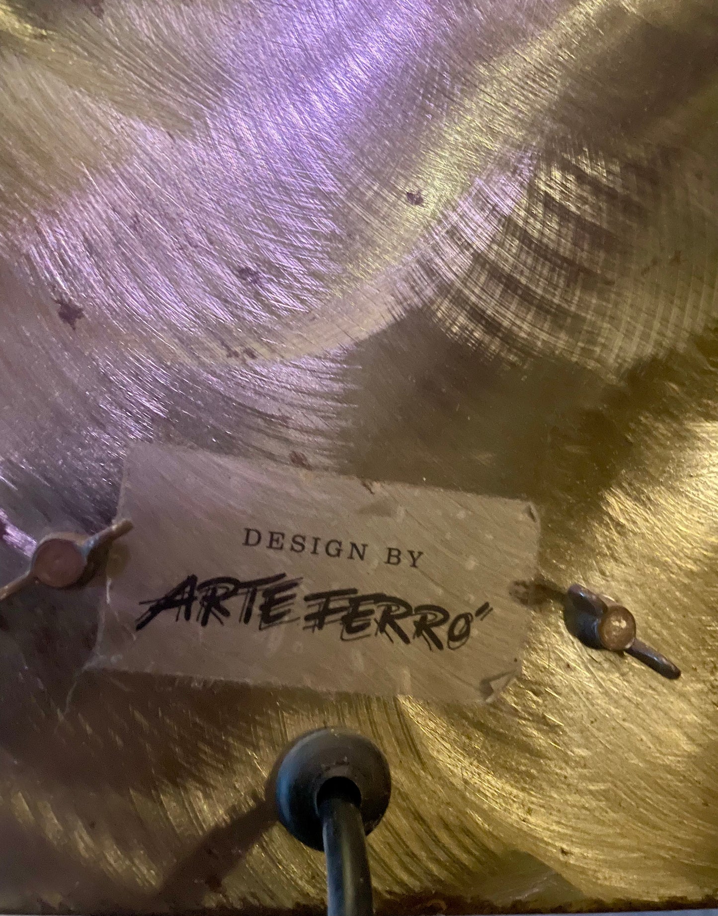 Arte Ferró Stehlampe aus Metall, Handarbeit