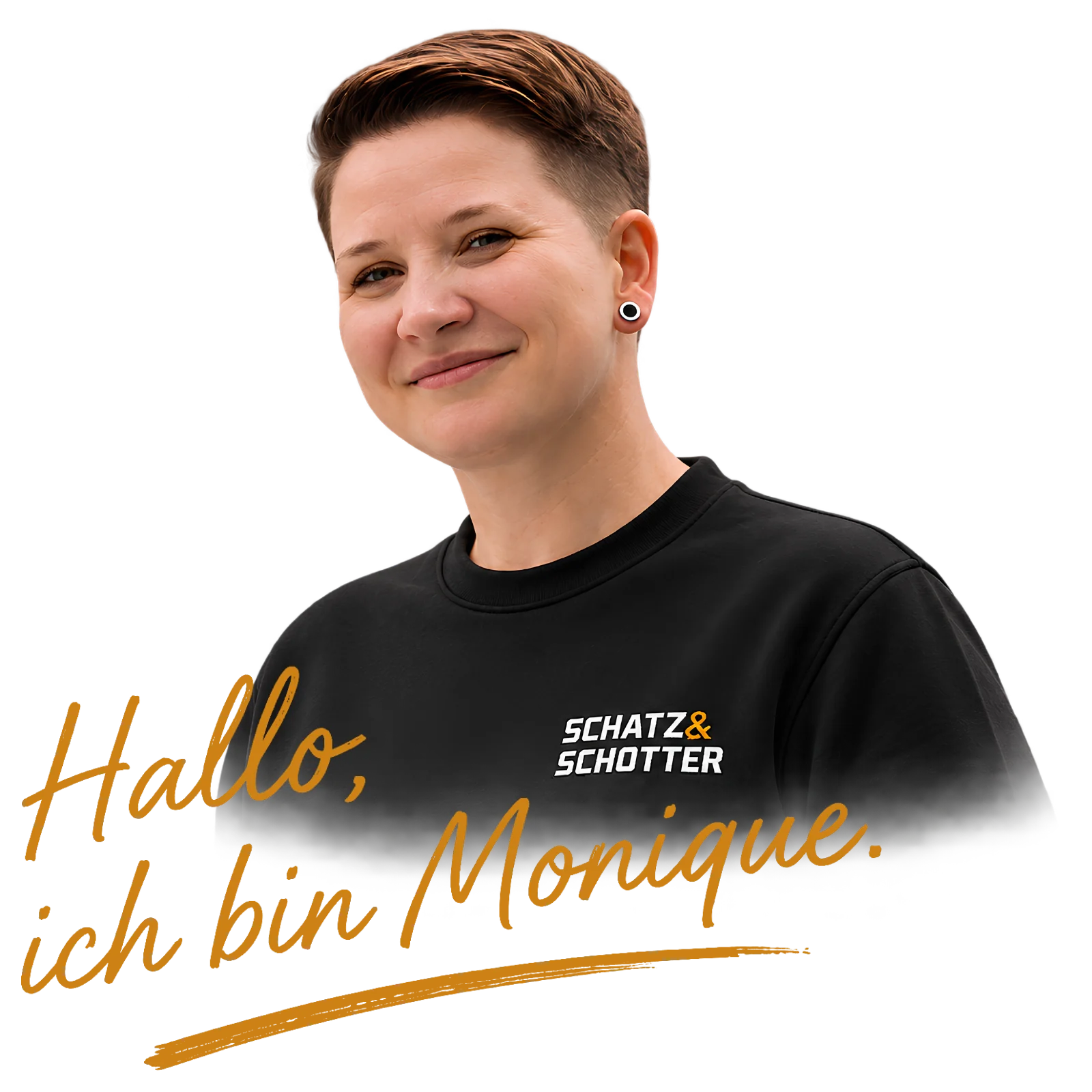 Monique Röthig, Inhaberin von Schatz und Schotter: Hallo, ich bin Monique.